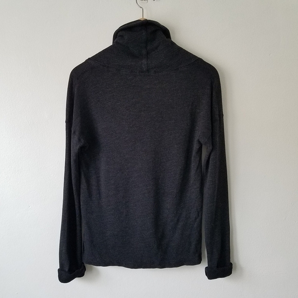James Perse Cowl Neck Supima Longsleeve Pull-over Sweater - Picture 2 of 11